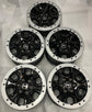 2021-2026 Ford Bronco Sasquatch Factory 17 Inch Black Silver Beadlock OEM Wheel Rim Set of 5
