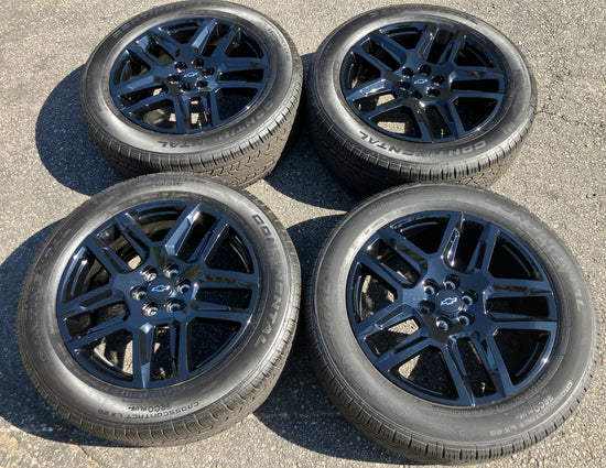2024 Chevy Traverse Blazer factory 20 Wheels Tires OEM 5849 Black 255/55/20 Continental