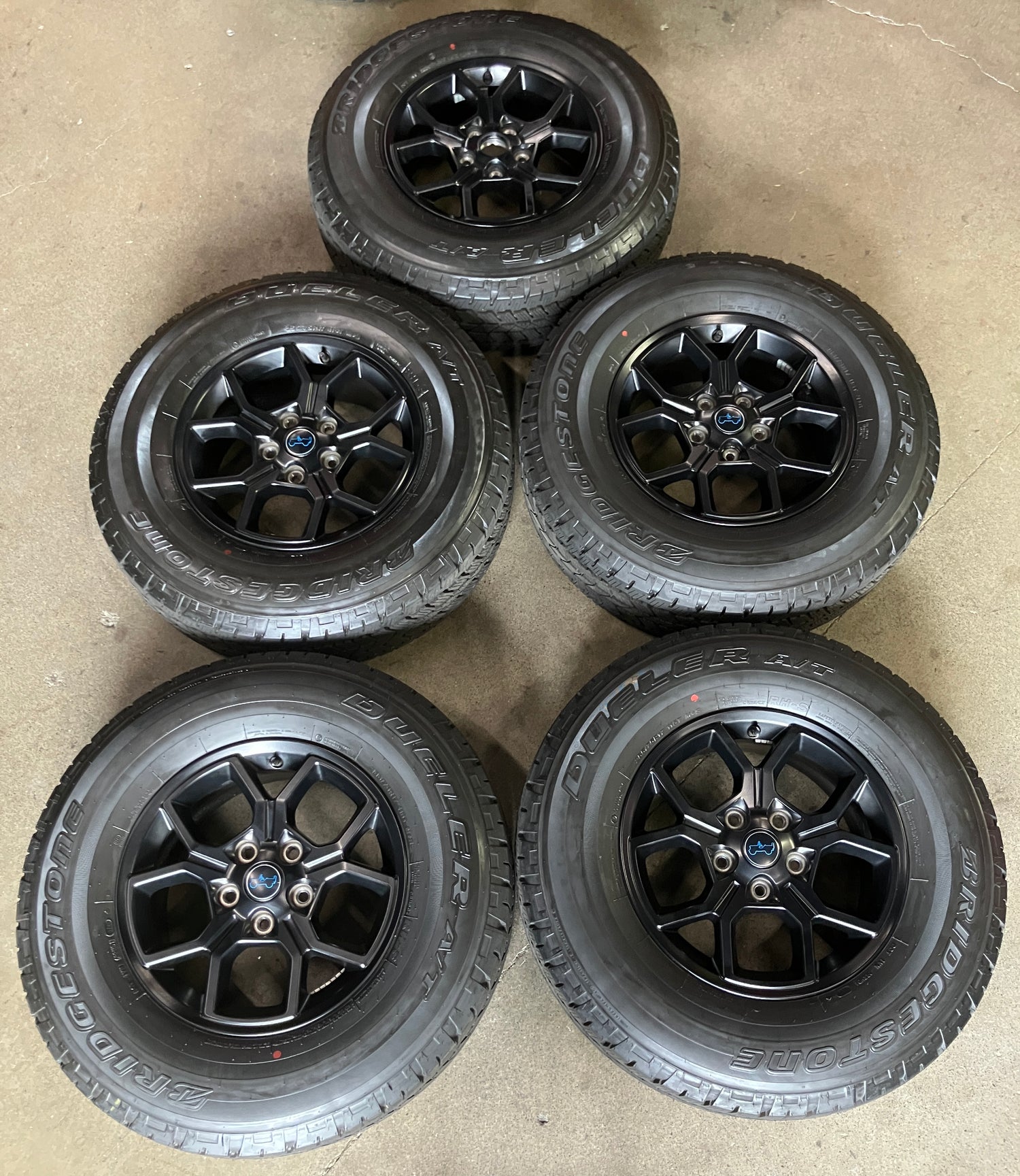 SoCal Wheels - 2014-2025 Jeep Wrangler Gladiator 17 Inch OEM Black Wheel Tire Set of 5 Take Off
