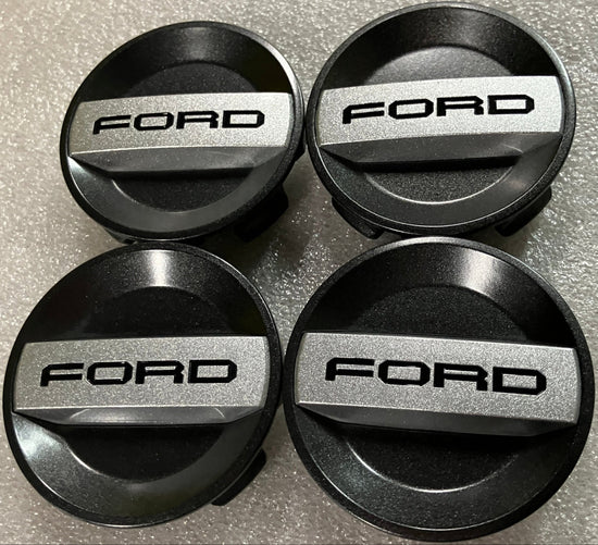 Set of 4 Authentic OEM FORD RAPTOR center caps Dark Charcoal KL3V-1A096-BA