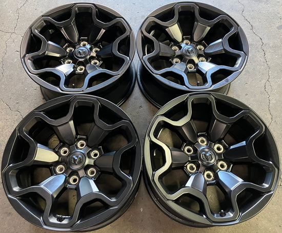 Four 2025 Dodge Ram 1500 TRX Factory 18 Wheels OEM 95121 RIMS Black 6VB84TRMAA