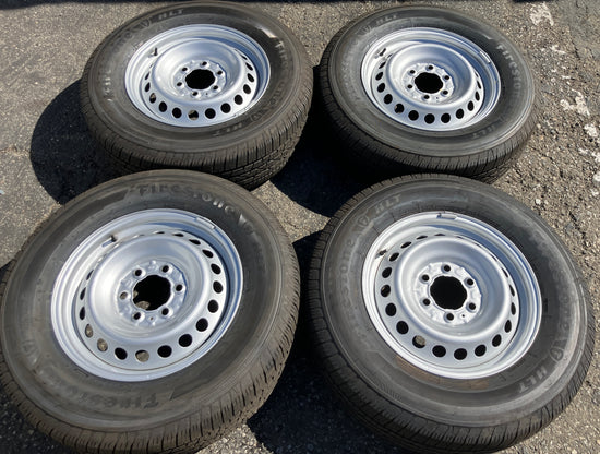 Four Take Off 2024 2025 Factory Tacoma OEM steel wheels tires Firestone HLT 245/70/17