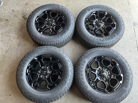 Sold 2025 Ford Ranger Factory 18 Wheels Tires OEM Rims Black N1WZ1007Y Goodyear AT 255/65/18