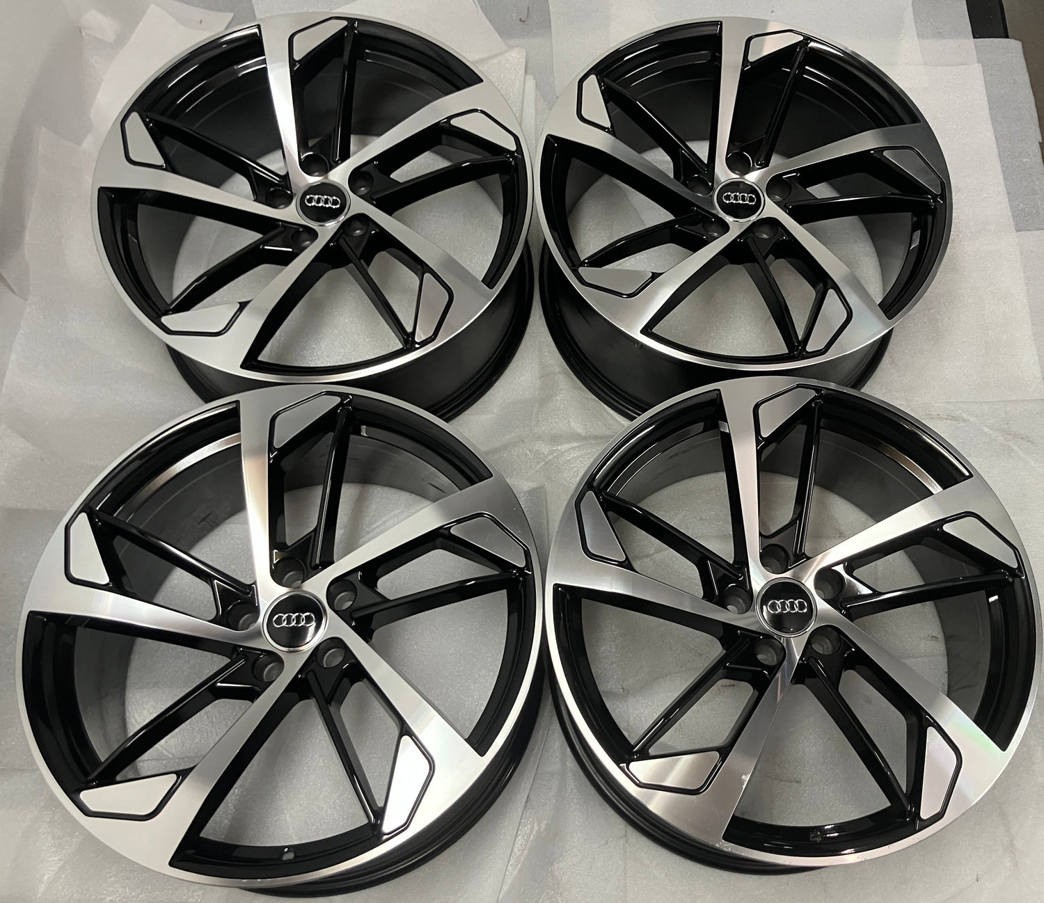 SoCal Wheels - 2008-2025 Audi A5 S5 20 Inch Machine Gray Aftermarket Replica Wheel Set of 4
