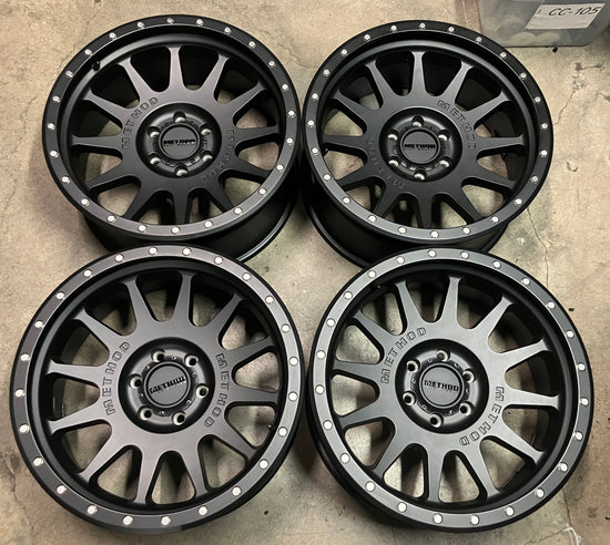 Spec 25091795-SR Four Used Ford F150 20 Wheels Method NV605 Black 20x9 -12mm 6x135 MR60529016512N