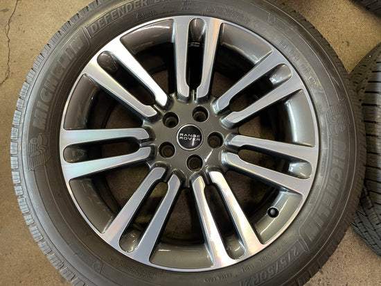 Four 2023 Range Rover Factory 21 Wheels Tires Rims OEM M8E2DB Michelin 275/50/21 M8E2DB