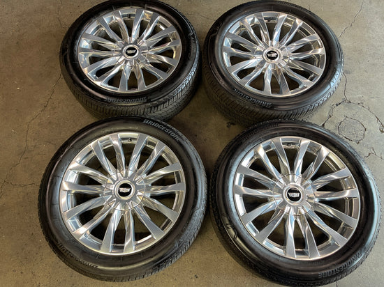 2024 Cadillac Escalade Platinum Factory 22 Wheels Tires OEM Rims Polished BDS 275/50/22