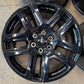 Four 2025 Chevy Silverado LTZ Factory 20 Wheels OEM 5913 Rims Tahoe Black 23377017