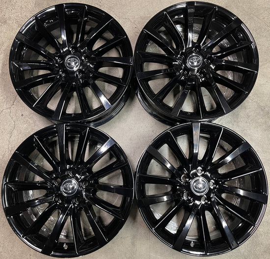 Four 2019 Toyota Highlander Factory 18" Wheels Rims OEM 75214 Gloss Black
