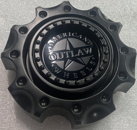 Spec 09251911-CC32 Single American Outlaw wheel center cap G207-6V semi gloss black