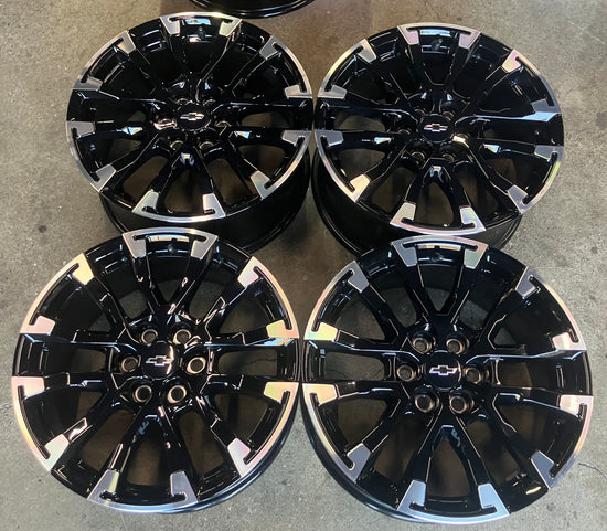 Sold Four 2024 2025 Chevy Traverse Factory 18 Wheels OEM 14154 Rims 84886617 Black
