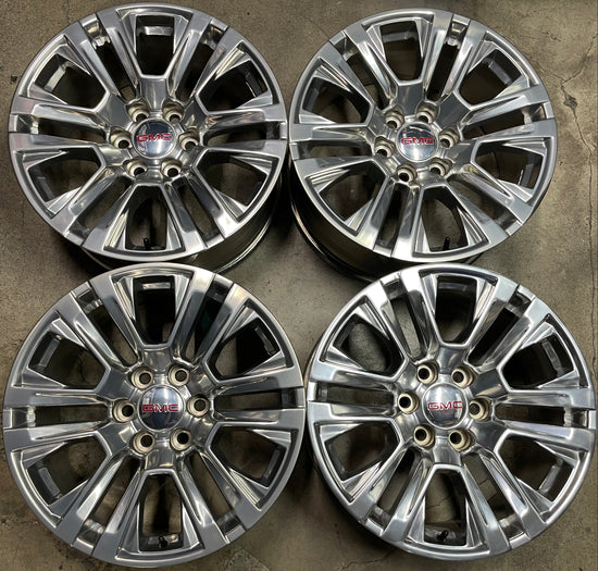Four 2022 GMC Sierra Yukon Factory 20 Wheels OEM 23377020 Silverado 5917 Tahoe