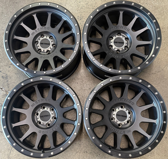 Four Used Ford F150 20 Wheels Method NV605 Black 20x9 -12mm 6x135 MR60529016512N