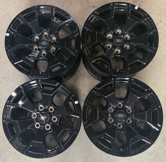 Four 2025 Ford F150 Lightning EV Factory 18 Wheels Rims 10470 OEM NL381007AA Black