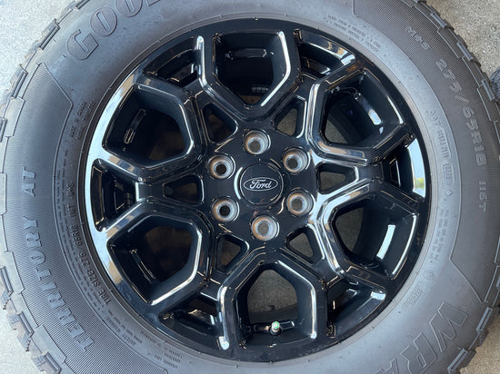 Sold 2025 Ford F150 Factory 18 Wheels Tires OEM 10340 Rim Black 275/65/18 Goodyear AT 95%