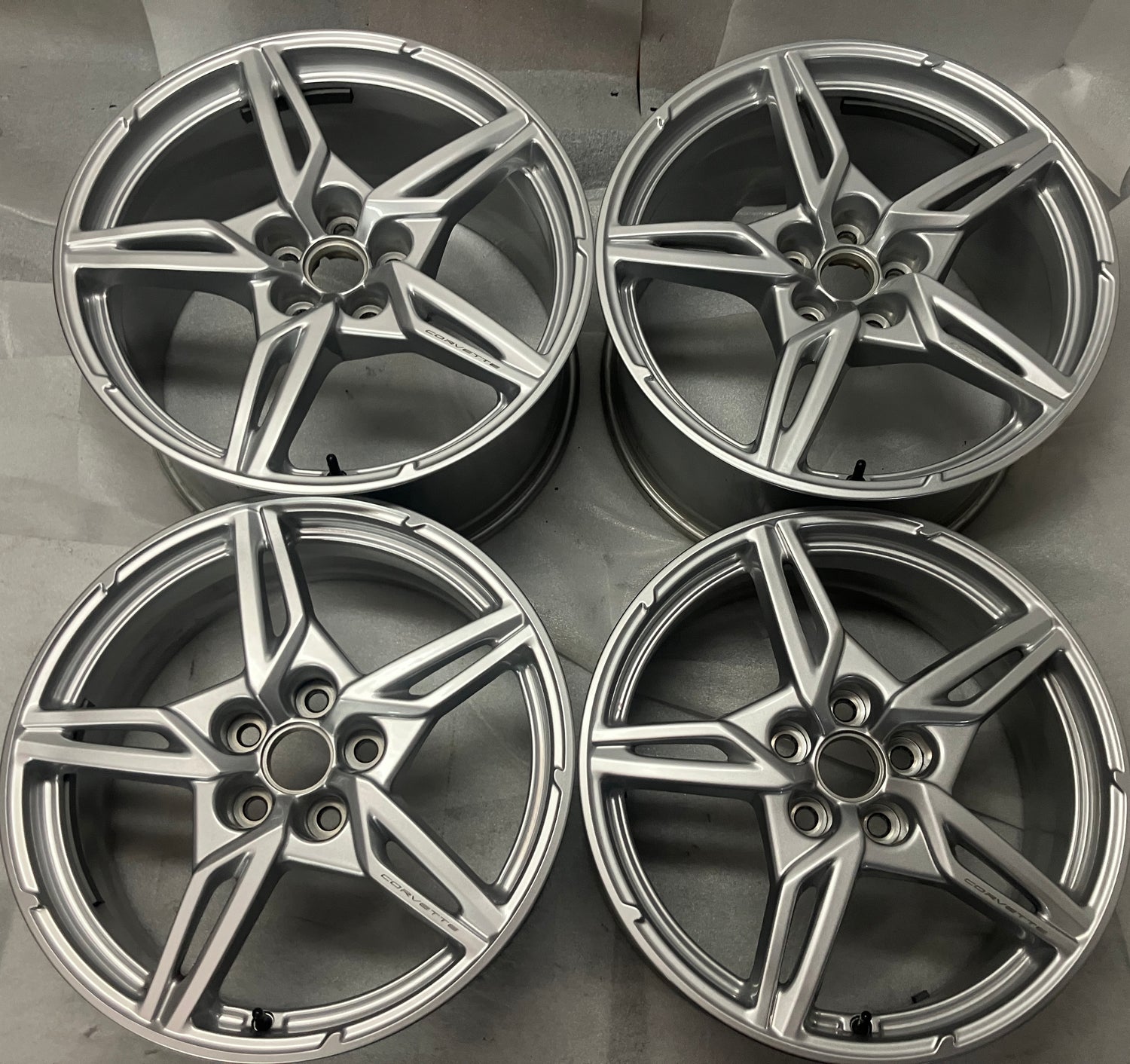 2020-2026 Chevrolet Corvette C8 OEM Silver Staggered Wheels Set of 4 | SoCal Wheels

