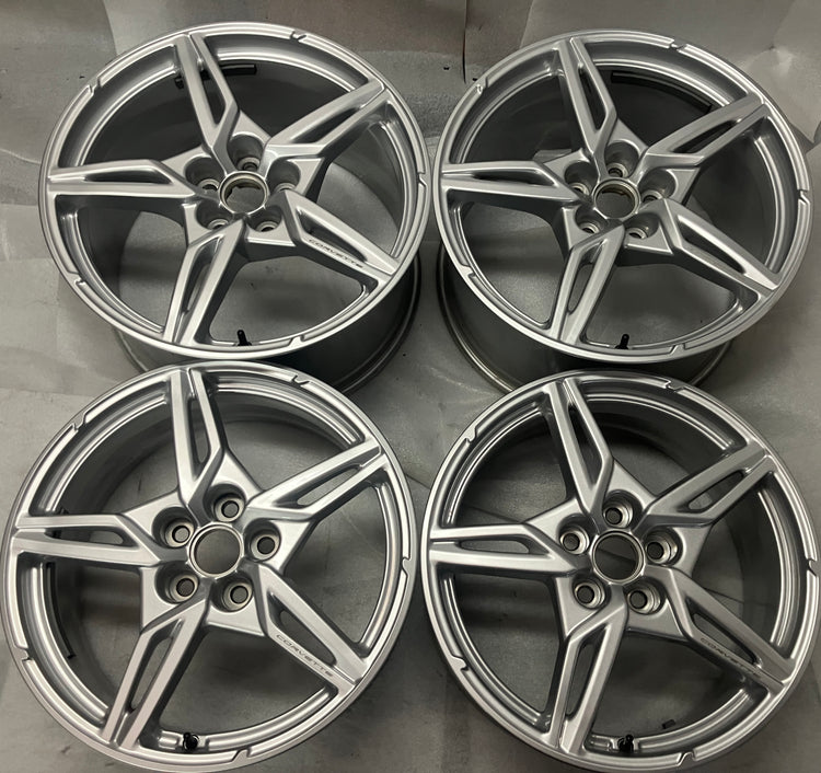 2020-2026 Chevrolet Corvette C8 OEM Silver Staggered Wheels Set of 4 | SoCal Wheels
