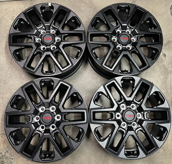 Four 2024 2025 Toyota Tundra TRD Factory 20 Wheels OEM Rims Black PT946-34220