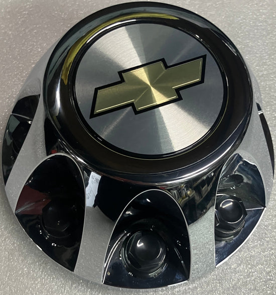 One Single 2008-2010 Chevy 3500 Dually DRW REAR Chrome Finish Center Cap 9597335