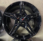 Four 2025 Chevy Corvette C8 factory 19 20 WHEELS OEM 23404163 23404154 Gloss Black
