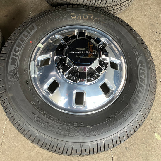 Six 2025 GMC Sierra 3500 HD Denali Dually Factory 18 Wheels Tires Rims OEM 8x210
