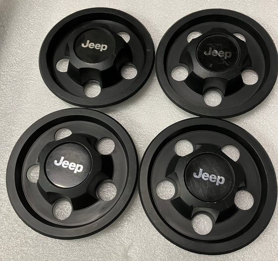 Set of 4 Jeep Wrangler Steel wheel Center Caps PN SF8952-000-153