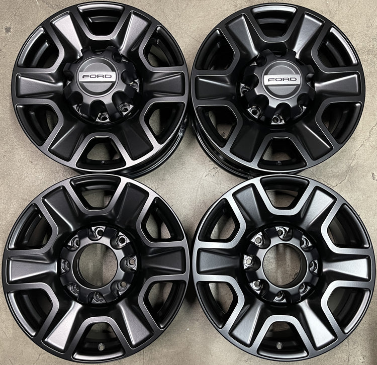 FOUR 2024 FORD F250 F350 TREMOR FACTORY 18 WHEELS OEM RIMS BLACK TALL