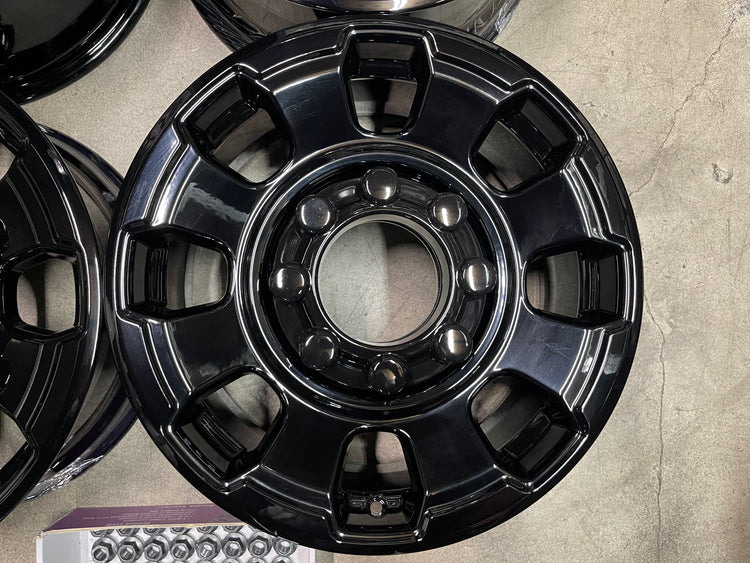 2024 FORD F250 F350 TREMOR LARIAT FACTORY 18 WHEELS OEM RIMS GLOSS BLA