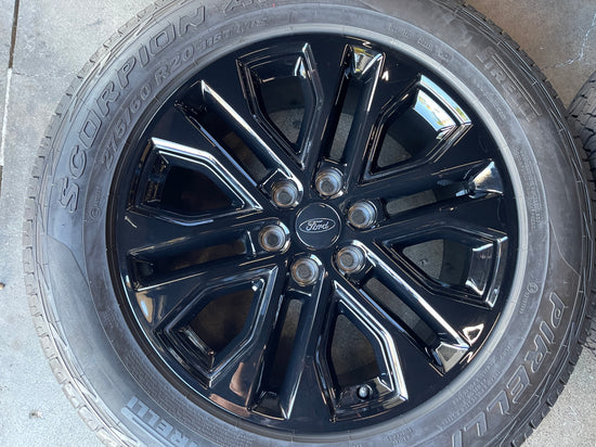 2025 Ford F150 Lariat Limited Factory 20 Wheels Tires OEM Rims RL3J1007BA Black