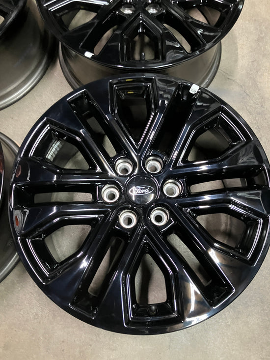 Four 2025 Ford F150 Lariat Limited Factory 20 Wheels OEM Rims RL341007BA Gloss Black