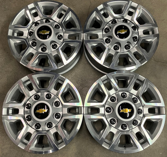 Four 2020-2025 Chevy Silverado HD2500 Factory 17 Wheels OEM Rims 23377040