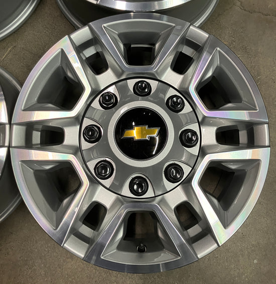 Four 2020-2025 Chevy Silverado HD2500 Factory 17 Wheels OEM Rims 23377040