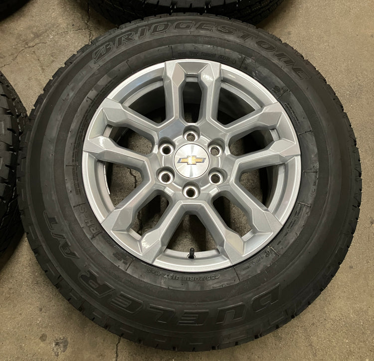 18 Inch Silverado Rims 2025 Chevrolet Silverado 1500 OEM Wheels & Tires 18x8.5 Silver – Socal ...
