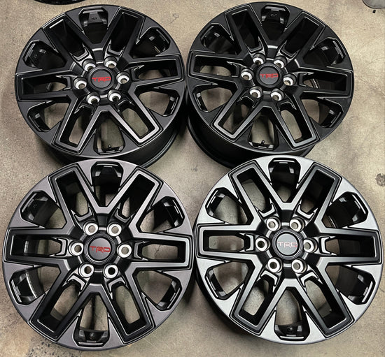 Four 2025 Toyota Tundra TRD Factory 20 Wheels OEM Rims Black PT946-34220