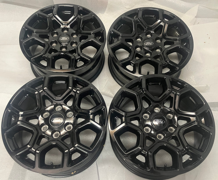 2025-2026 Ford F-150 OEM 18x8.5 Gloss Black Wheel Rim Set of 4 take-off, 6x135, OEM ML341007BA, interchange 10340
