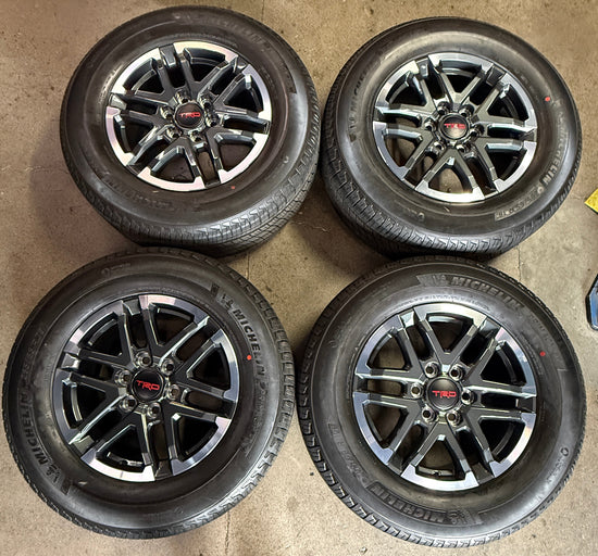 Four 2026 Toyota Tacoma TRD Factory 18 Wheels Tires OEM Rim Michelin 265/65/18