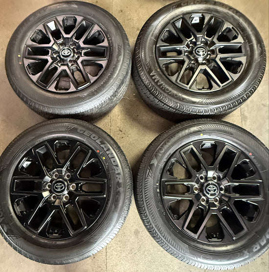 2026 Toyota Tundra Factory 20 Wheels Tires OEM Rims Black Yokohama 265/60/20