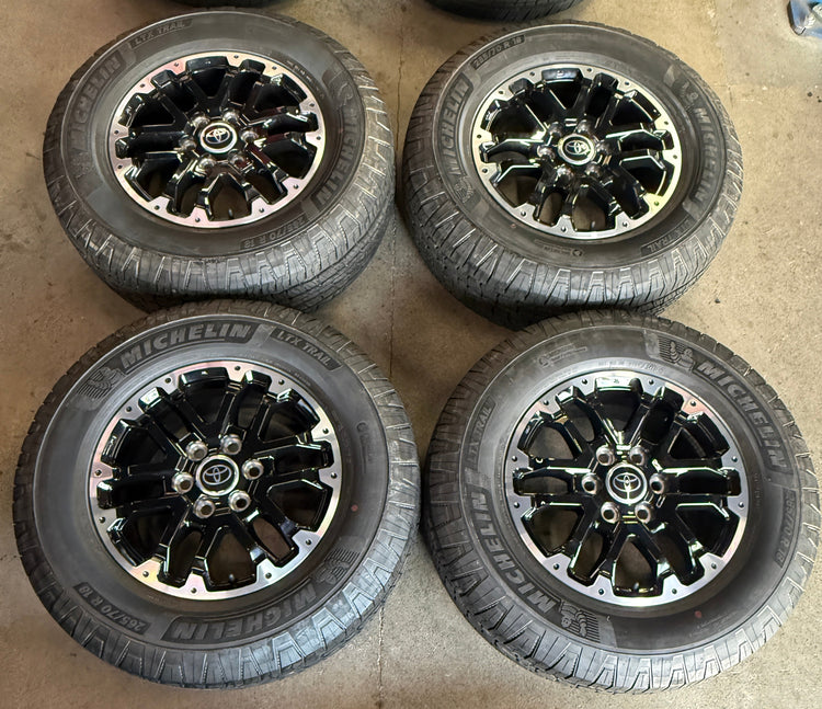 2022-2026 Toyota Tundra TRD TSS OEM 18x7.5 Matte Black Wheel/Rim Tire Set of 4 265/70R18 Michelin LTX Trail A/T | 426110C300 75273
