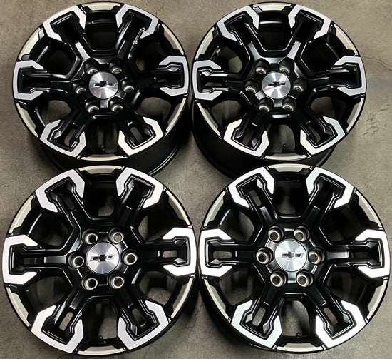 Sold Four 2022-2025 Silverado ZR2 18" Wheels OEM Rims 84775277 Black