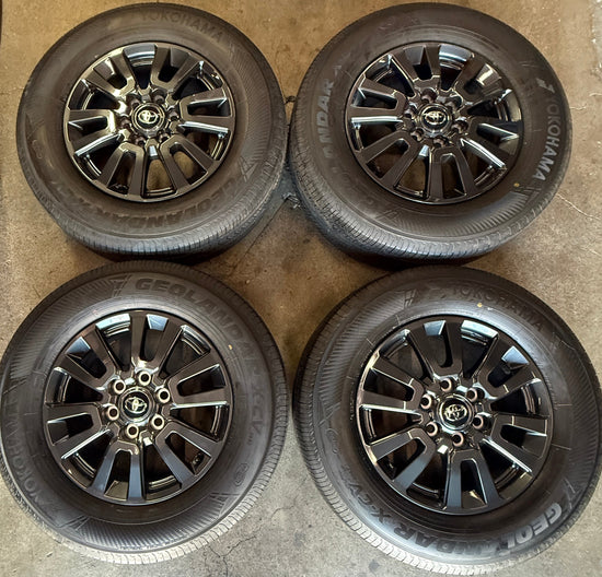 Four 2025 Toyota Land Cruiser OEM 18 Wheels Tires Rims OEM 2024 Tacoma 245/70/18 Yokohama
