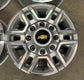 2020-2026 Chevrolet Silverado 2500HD OEM 17" Wheels Machined Silver Wheel Rim Set of 4 | 84742721 | 5948
