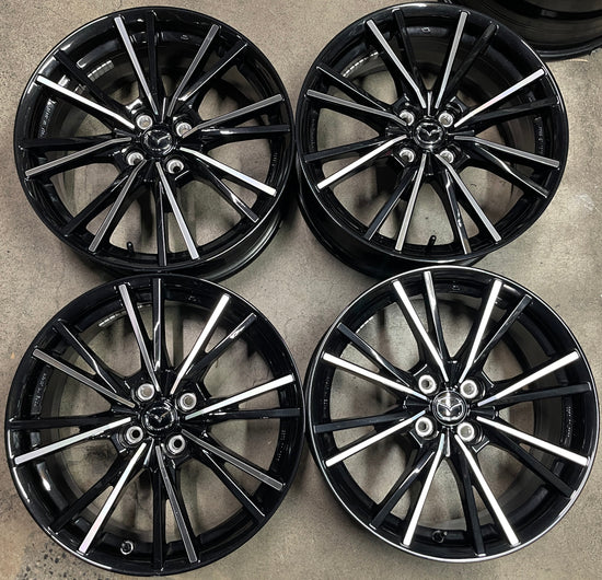 Four 2025 Mazda MX-5 Miata Factory 17 Wheels OEM Black Rims 4x100