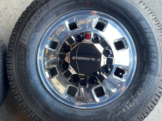 Sold Six (6) 2025 GMC Sierra 3500 HD Denali Dually Factory 18 Wheels Tires Rims OEM 8x210