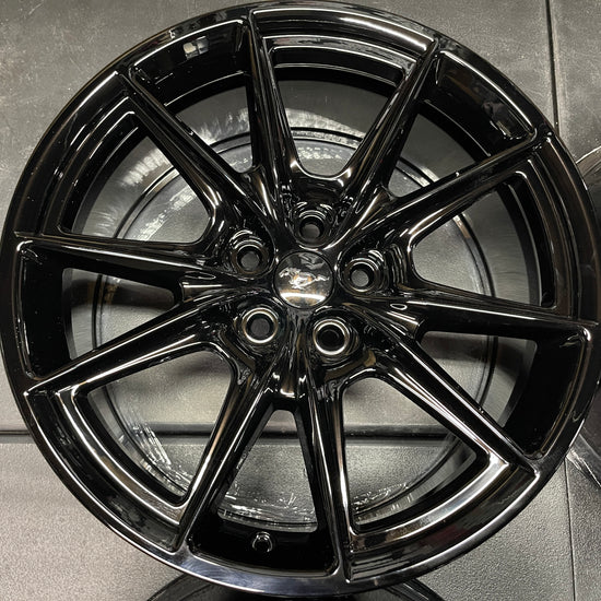 Four 2025 Ford Mustang GT Factory 19 Wheels Rims OEM PR3C1007CA Gloss Black