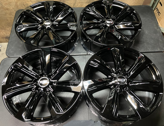 Four 2025 Cadillac Escalade Platinum Factory 24 Wheels OEM Rims Gloss Black 84949574