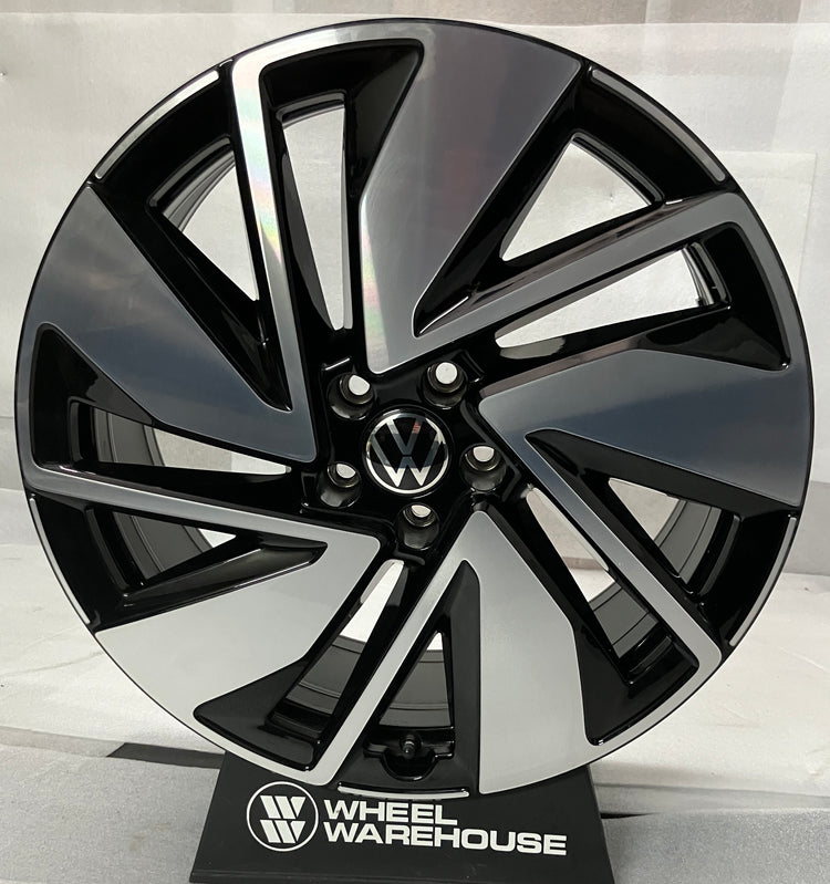 2024-2026 Volkswagen Atlas Factory 20" Black Machined Wheel Single OEM Original | 3QF601025AC 95720 70115

