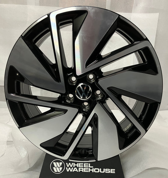 2024-2026 Volkswagen Atlas Factory 20" Black Machined Wheel Single OEM Original | 3QF601025AC 95720 70115