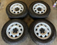 2020-2025 Land Rover Defender 4-cylinder 18x8 OEM Fuji White steel wheel and Goodyear 255/70R18 tire set of 4, Wheel Rim part L8B21007AB, interchange 72401
