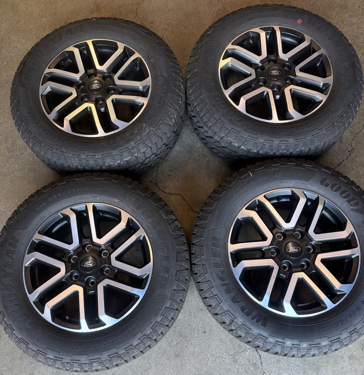 2019-2025 Ford Ranger OEM 18" Machined Face Black Wheel/Rim Tire Set of 4 Take-Off — N1WC1007F4A 10590
