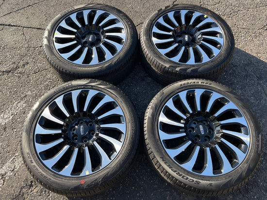 Four 2023 2024 Lincoln Navigator Black Label Factory 22 Wheels Tires OEM 10499 Rims
